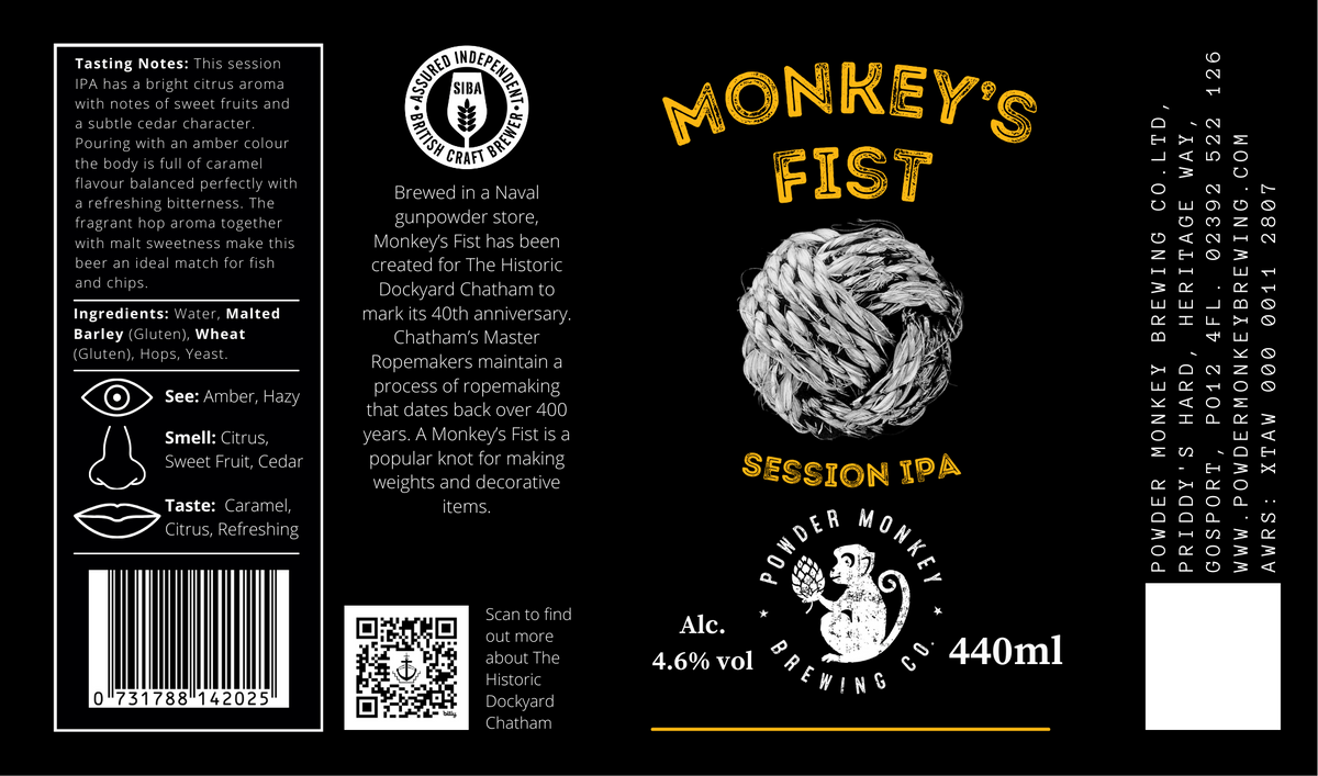 Monkey's Fist 440ml Powder Monkey Brewing Co