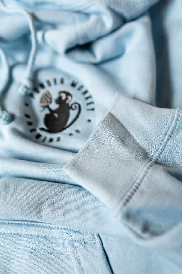 Powder Monkey Brewing - Pale Blue Hoodie - £5 from each purchase donated