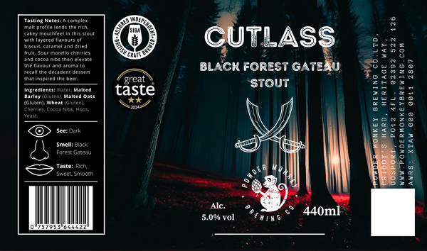 Cutlass Black Forest Gateau Stout  - 440ml