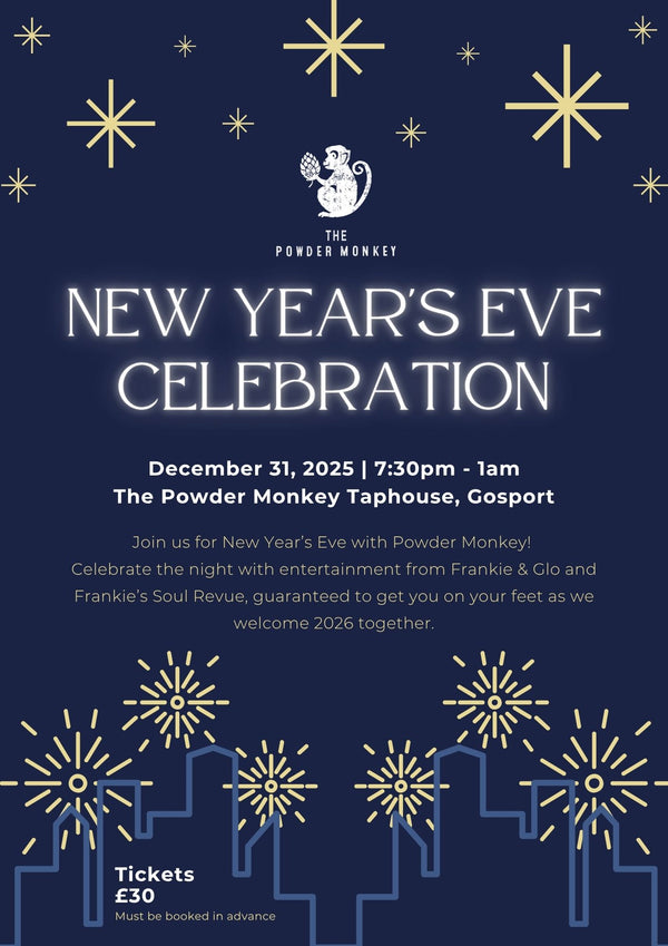 New Years Eve at Powder Monkey ! £30 per head ! Entertainment from Frankie & Glo, and Frankie's Soul Revival
